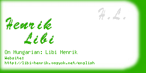 henrik libi business card